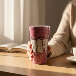 Backstreet Boys Sphere Pink Glitter Cup